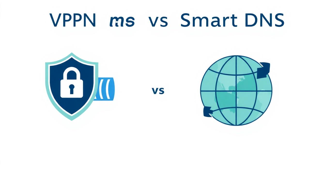 VPN vs Smart DNS comparison illustration